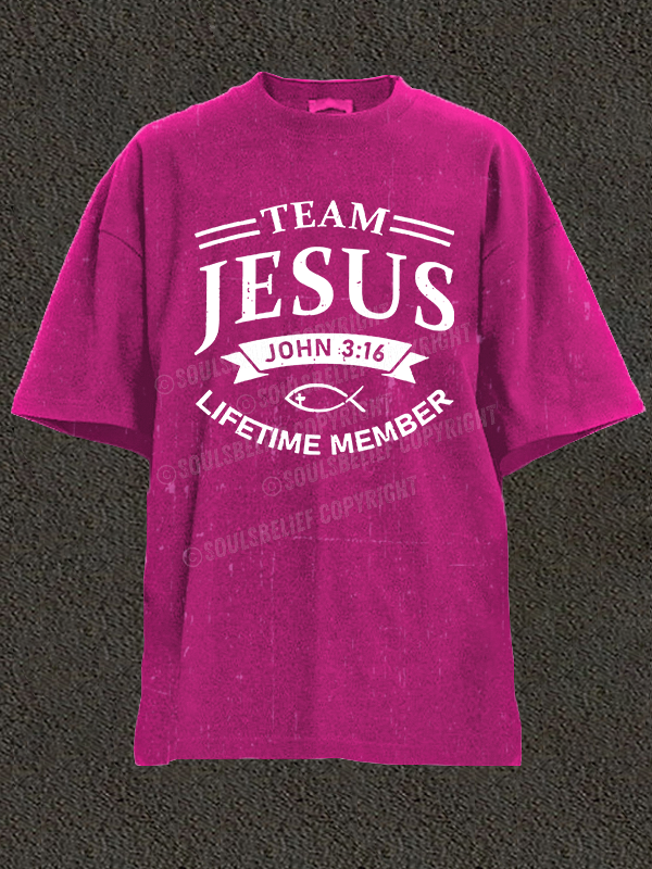 Jesus Team Christian Washed T-Shirt