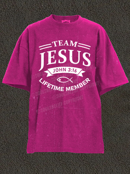 Jesus Team Christian Washed T-Shirt