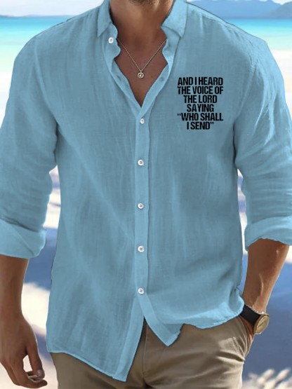 Send Me Isaiah 6:8 Christian Resort Casual Shirt