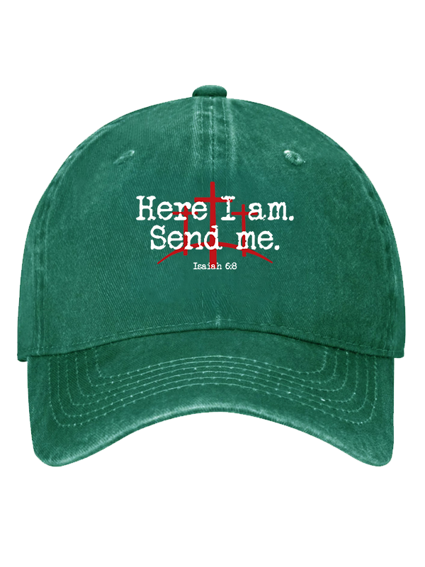 Here I Am Send Me - Bible Verse Isaiah 6:8 Christian Hat