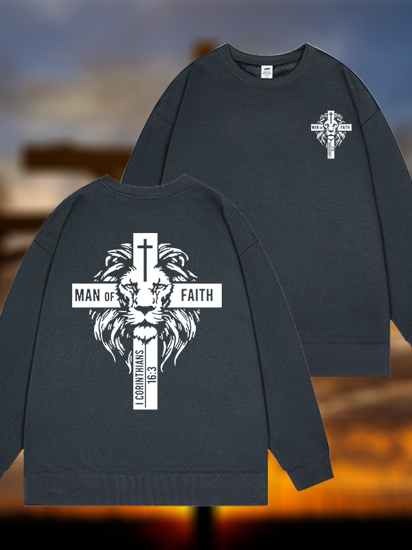 Man of Faith Jesus God Christian Sweatshirt