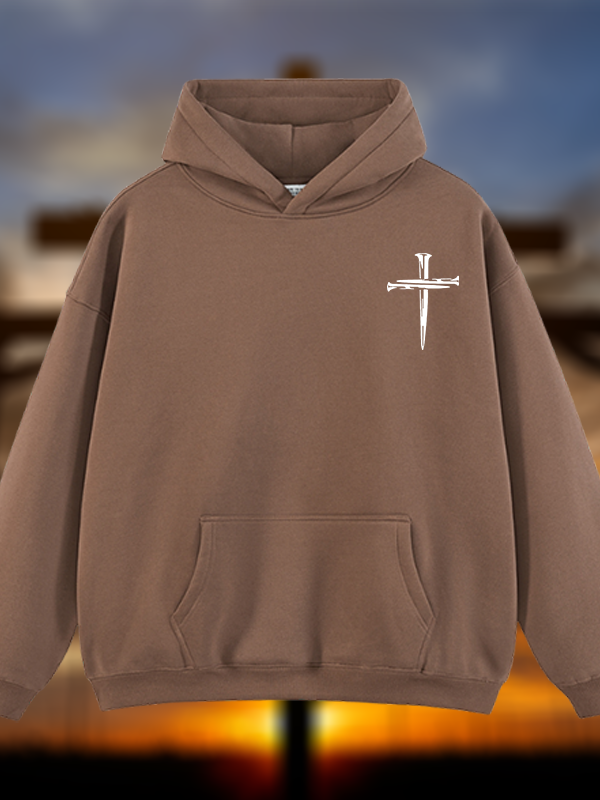 Cross Jesus God Christian Plush Fleece-Lined Hoodie