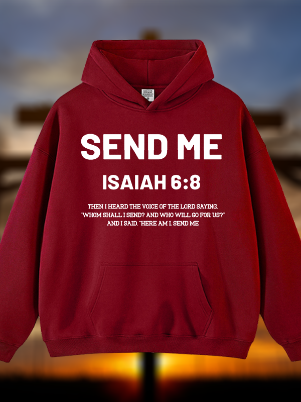 Send Me Jesus God Christian Plush Fleece-Lined Hoodie