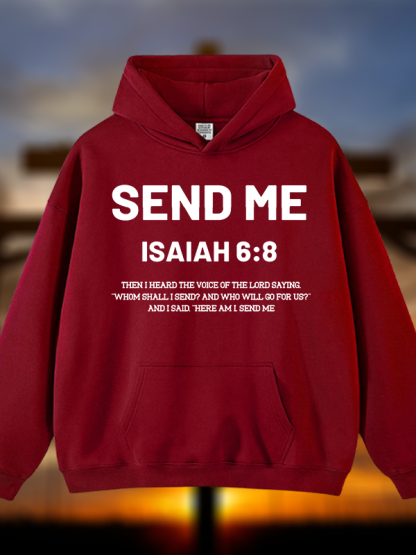 Send Me Jesus God Christian Plush Fleece-Lined Hoodie
