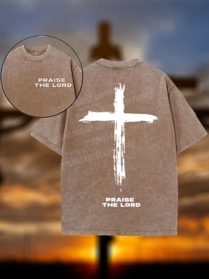 Praise The Lord Christian Washed T-Shirt