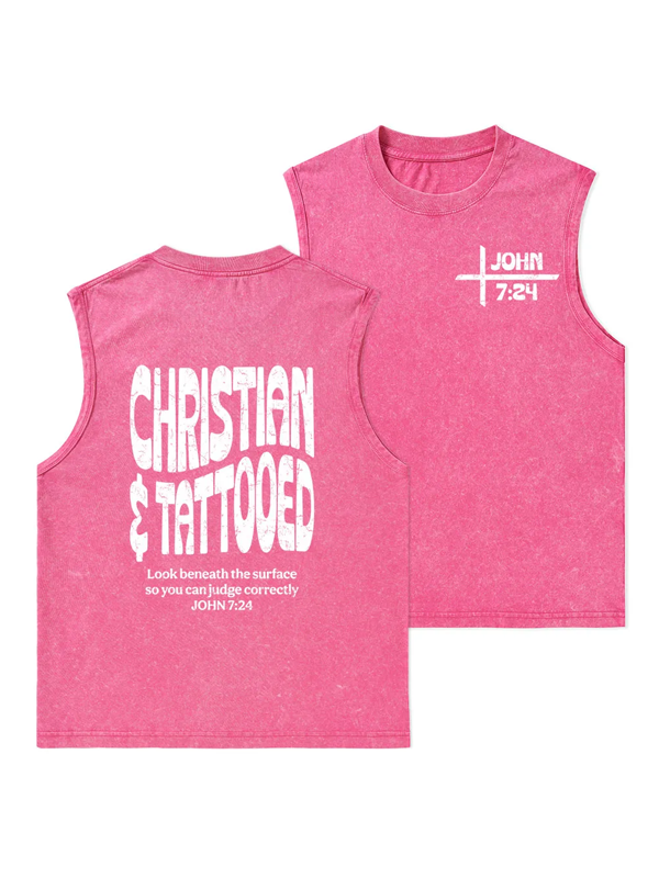 Christian & Tattooed Christian Washed Tank