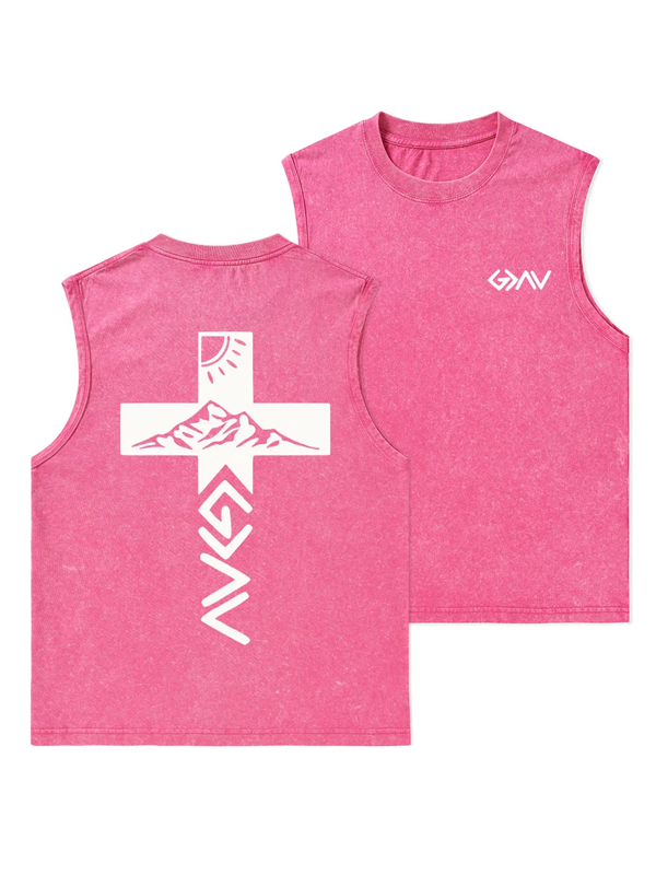 God Is Greater Than The Highs And Lows Christian Washed Tank