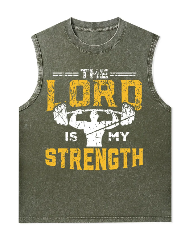 Jesus Workout The Lord Is My Strength Christian Washed Tank