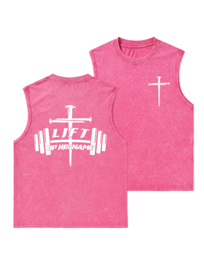 Lift Up His Name Christian Washed Tank