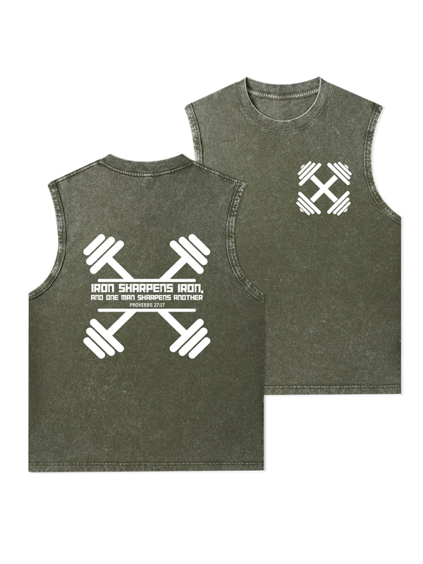 Iron Sharpens Christian Washed Tank