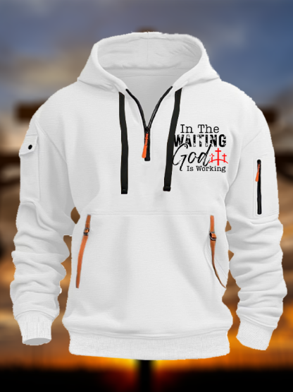 In The Waiting God Is Working Jesus God Christian Zipper Hoodies