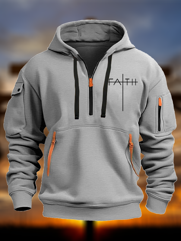 Simple Faith Cross Jesus God Christian Zipper Hoodies