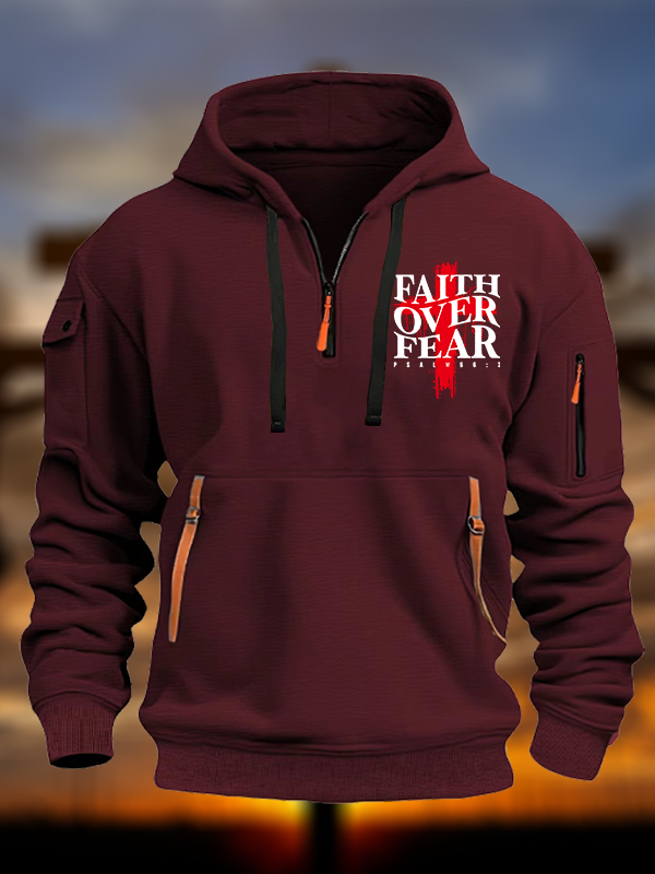 Faith Over Fear Jesus God Christian Zipper Hoodies
