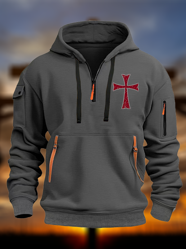 Knights Templar Crusader Cross Jesus God Christian Zipper Hoodies