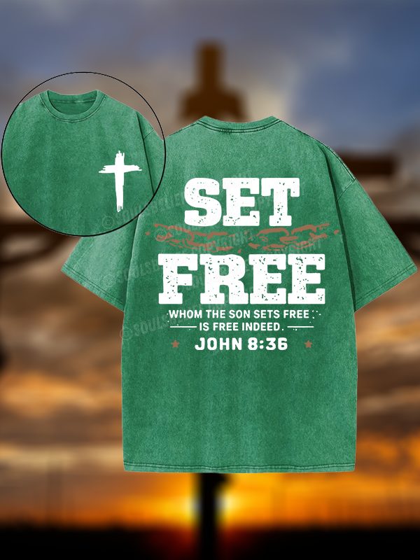 Set Free Christian Washed T-Shirt