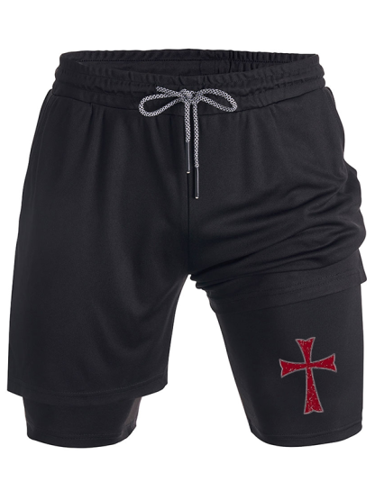 Knights Templar Crusader Cross  Christian Performance Shorts