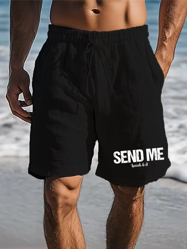 Isaiah 6:8 - SEND ME Christian Beach Shorts