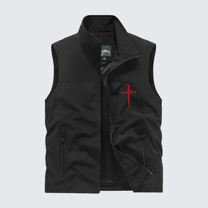 Red Cross Jesus God Christian Outdoor Quick-dry Vest
