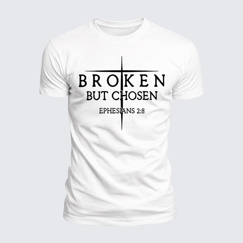 Luxe Mercerized Cotton Tee -   Broken But Chosen