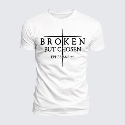 Luxe Mercerized Cotton Tee -   Broken But Chosen
