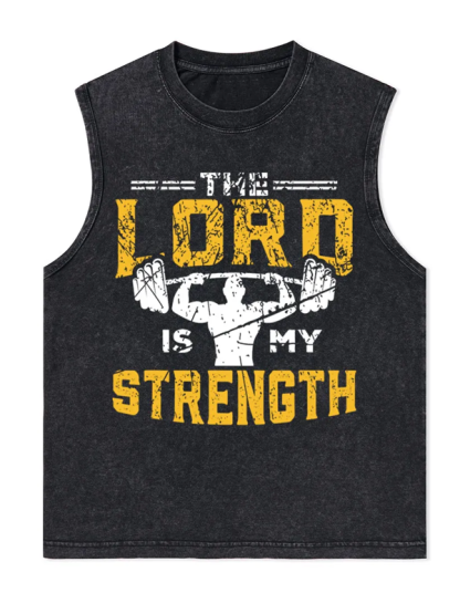 Jesus Workout The Lord Is My Strength Christian Washed Tank