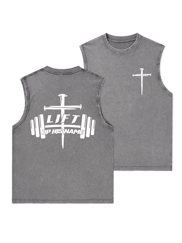 Lift Up His Name Christian Washed Tank