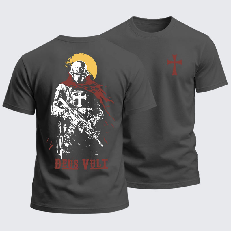Heavyweight Cotton Tee - Deus Vult