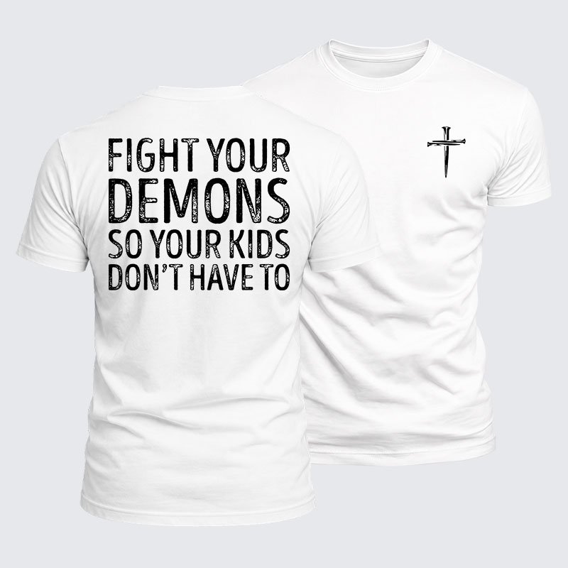 Luxe Mercerized Cotton Tee - Fight Your Demons