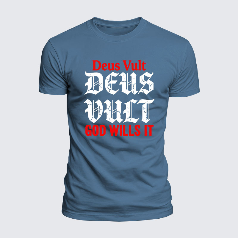 Luxe Mercerized Cotton Tee - Deus Vult: God Wills It