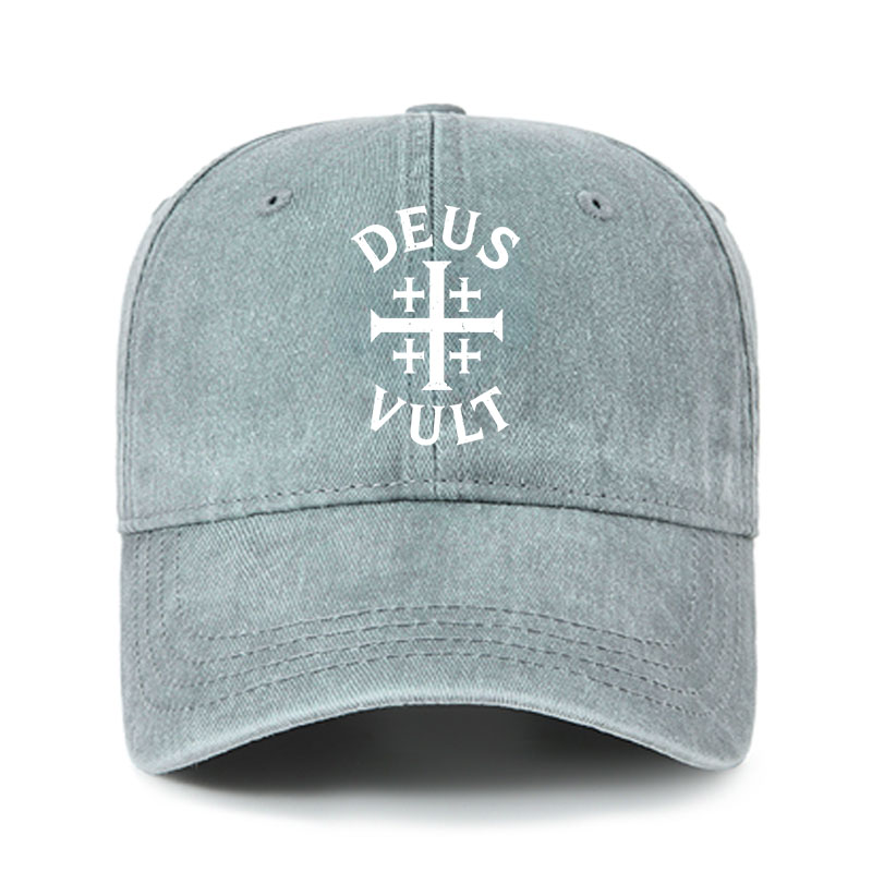 Heritage Washed Cap-Deus Vult