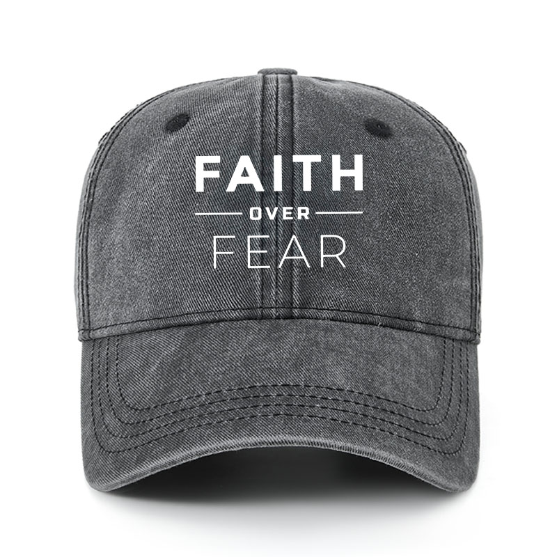 Heritage Washed Cap - Faith Over Fear 