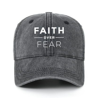 Heritage Washed Cap - Faith Over Fear 
