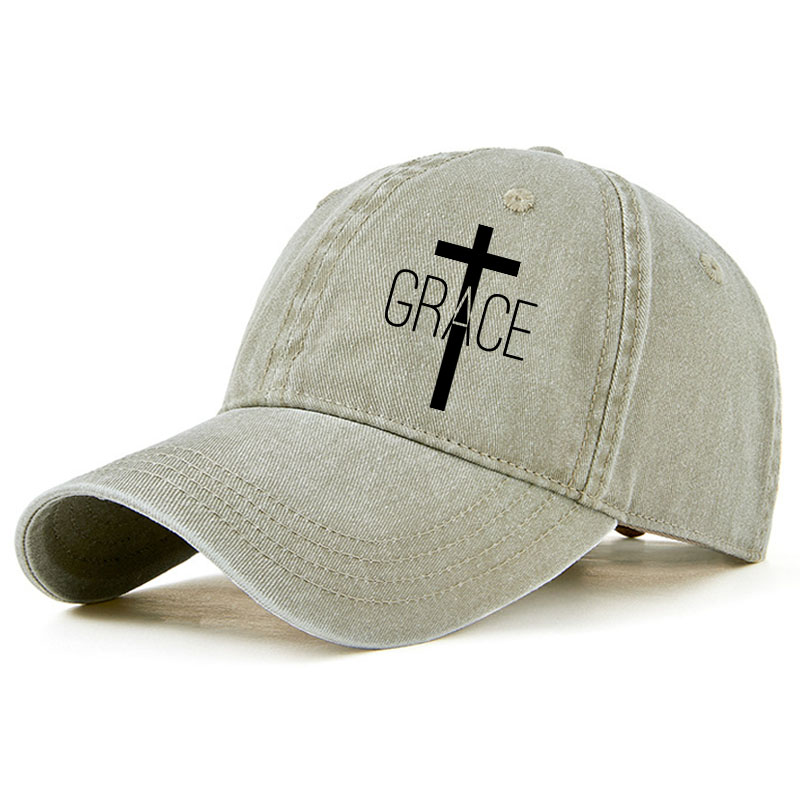 Heritage Washed Cap - Grace Cross