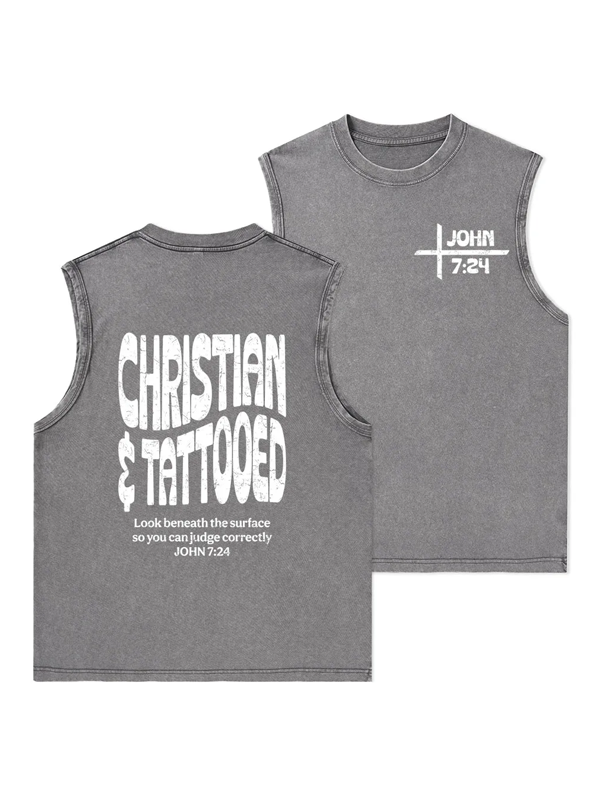 Christian & Tattooed Christian Washed Tank