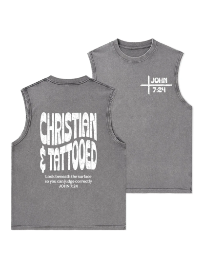 Christian & Tattooed Christian Washed Tank