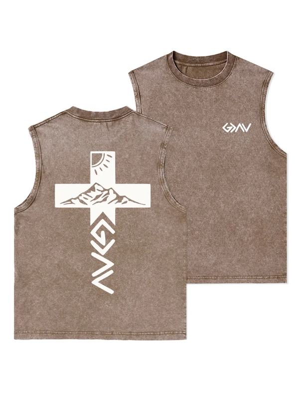 God Is Greater Than The Highs And Lows Christian Washed Tank