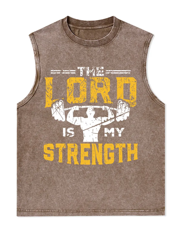 Jesus Workout The Lord Is My Strength Christian Washed Tank