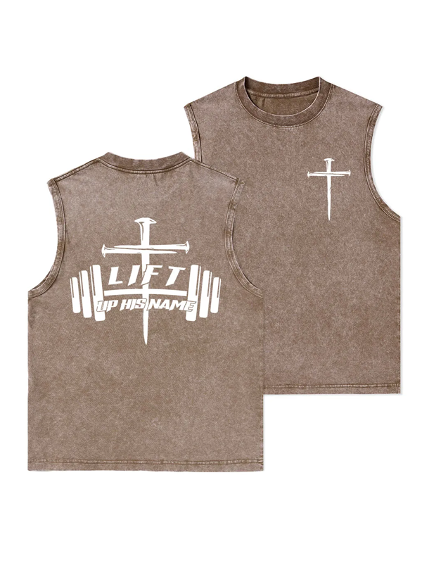 Lift Up His Name Christian Washed Tank