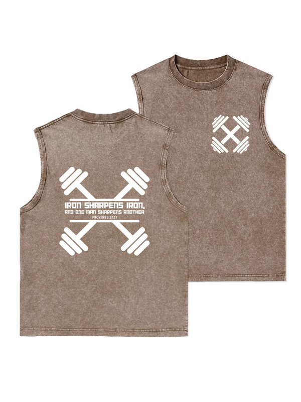 Iron Sharpens Christian Washed Tank