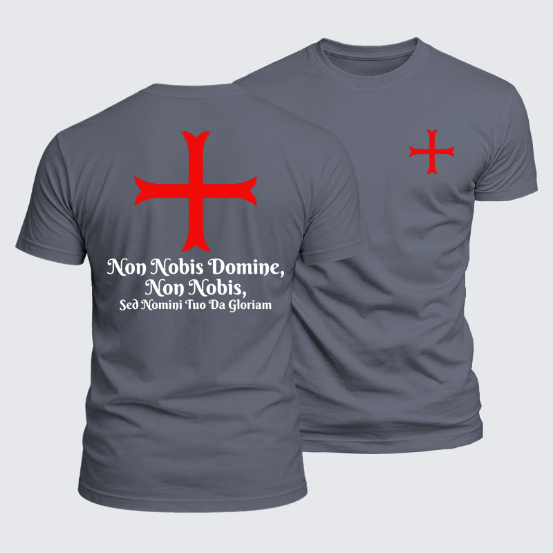 Luxe Mercerized Cotton Tee - Non Nobis Domine, Non Nobis, Sed Nomini Tuo Da Gloriam