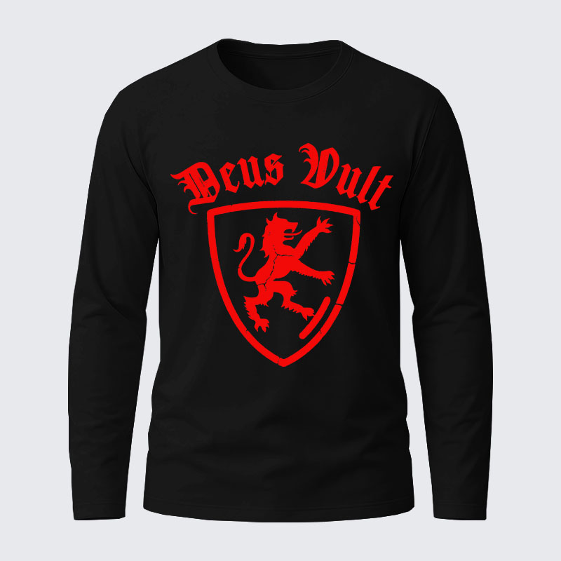 Deus Vult Cotton Long Sleeve T-Shirt