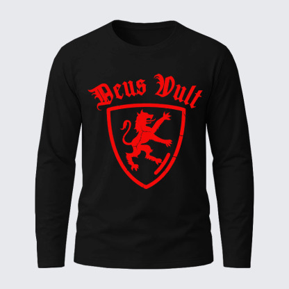 Deus Vult Cotton Long Sleeve T-Shirt
