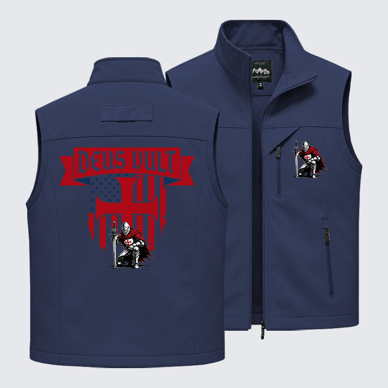 Templar Knight Crusader Deus Vult Outdoor Quick-dry Vest