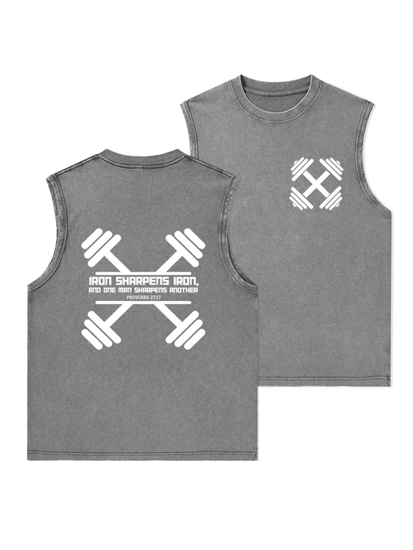 Iron Sharpens Christian Washed Tank