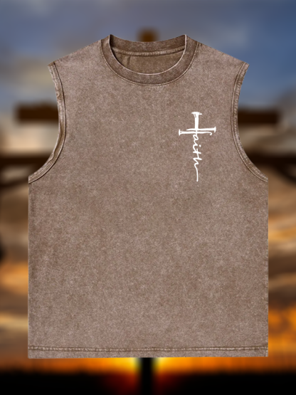 Cross Jesus God Christian Washed Tank