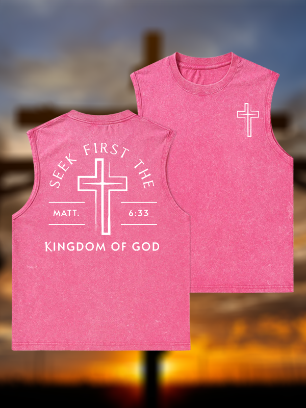 [Copy]Of Course I Talk To God Who Else Can I Trust Christian Washed Tank