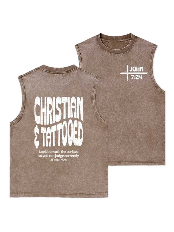 Christian & Tattooed Christian Washed Tank