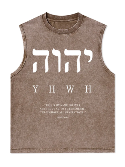 YHWH This Is My Name Forever Christian Washed Tank