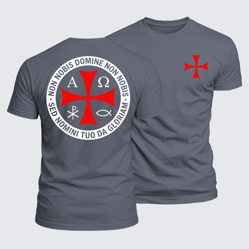 Luxe Mercerized Cotton Tee - Non Nobis Domine, Non Nobis, Sed Nomini Tuo Da Gloriam