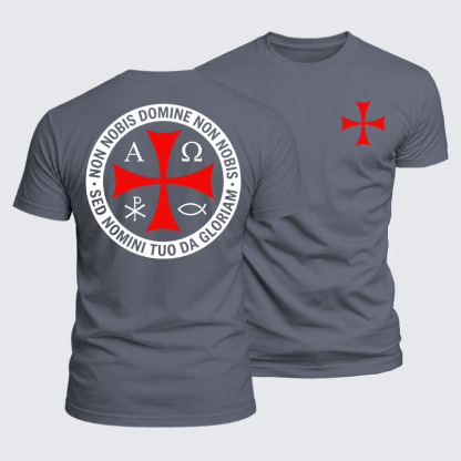 Luxe Mercerized Cotton Tee - Non Nobis Domine, Non Nobis, Sed Nomini Tuo Da Gloriam